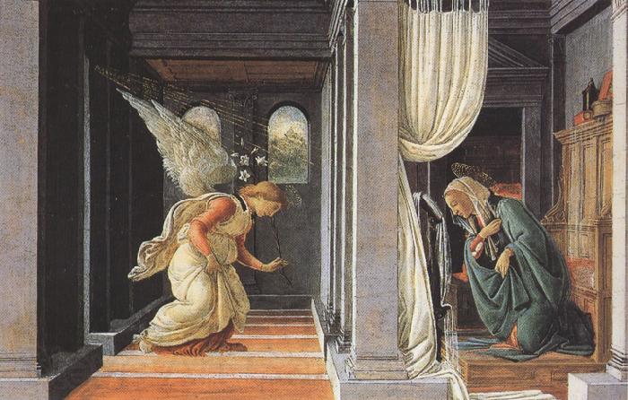 Sandro Botticelli Annunciation (mk36) Norge oil painting art